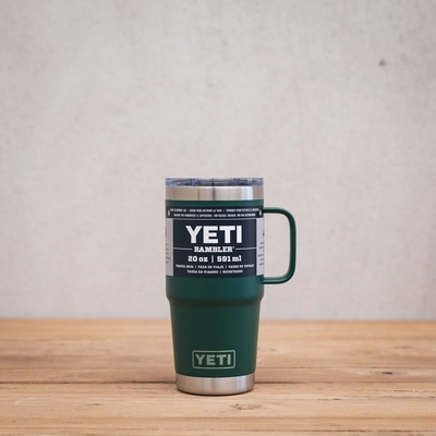 YETI Rambler 20 Oz Travel Mug - Black Forest Green
