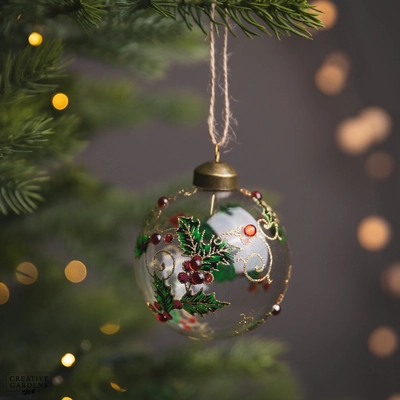 Glass Margo Bauble 8Cm