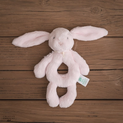 Jelly Cat Bashful Pink Bunny Ring Rattle